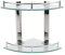 CellDeal 9.2 Bathroom Coner Shelf Two Layer Glass Stainless Steel Snap Up Corner Shelf Shower Storage Wall Mount