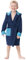 Ladeheid Kinder Frottee Bademantel aus 100% Baumwolle LA40-103 (Marineblau/Jeans (D12/D03), 98-104)
