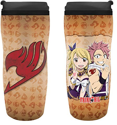 ABYSTYLE - FAIRY TAIL - Mug de voyage - Lucy, Natsu & Emblème