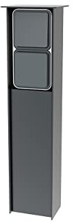 Jehoka Pillar B 4.2 Outdoor Socket Stainless Steel with Powder Coating with 1 Switch & 1 Socket (Anthracite)