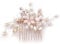 lfdhcn Bride Wedding Hair Comb Rhinestone Hair Clip Pin Pearl Bridal Headpiece for Women and Girls Rose Gold