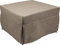 Dmora Puof in ein Einzelbett umwandelbar, Made in Italy, Klappbett, Pouf aus abnehmbarem, platzsparendem Stoff für das Wohnzimmer, 78x78 / 195h45 cm, Taubengrau