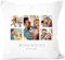 SpecialMe® Fotokissen Kissen-Bezug mit Foto-Collage Bedrucken Lassen Fotogeschenk Liebe Valentinstag Wunschtext weiß 40cm x 40cm
