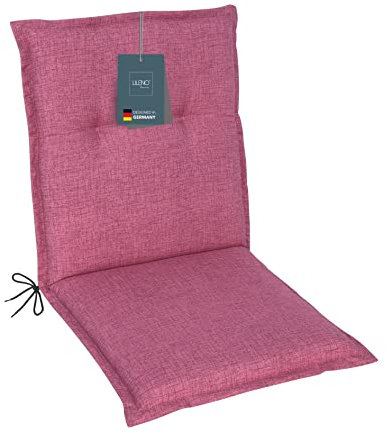 LILENO HOME Coussins pour chaise de jardin [1 pièce – Dossier bas] Rose – Chaise longue confortable pour meubles de jardin – Coussin de chaise pour chaises de jardin et chaises pliantes