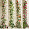 Jadeshay Girlande 2,4 m Seidensimulation Rose Ivy Vine künstliche hängende Blumen Hochzeitsgirlande Hausgartendekoration