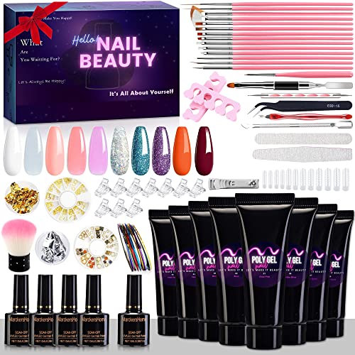Lubibi UV Nagellack Gel Set,Nail Art Kit Maniküre-Set,Nagelverlängerung Starter Set,nageldesign zubehör,Nagel Pailletten,semipermanenter Gel-Nagellack Nail Art Gel Polish Kit für Damen