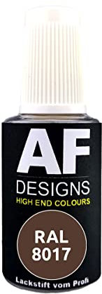 Alex Flittner Designs Lackstift RAL 8017 Schokoladenbraun glänzend 20ml Reparaturstift Acryl Retuschierlack Reparaturlack Holz Metall Möbel Bad