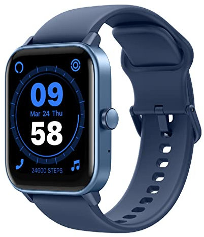 SMARTY2.0 - Smartwatch SW038C - Colore Azzurro - Assistente Vocale Alexa Integrata, Chiamate Bluetooth, 14 Modalità Sport, Display da 1.8 - Cinturino in Silicone - Dimensioni 46.5 x 40.5 x 13 mm