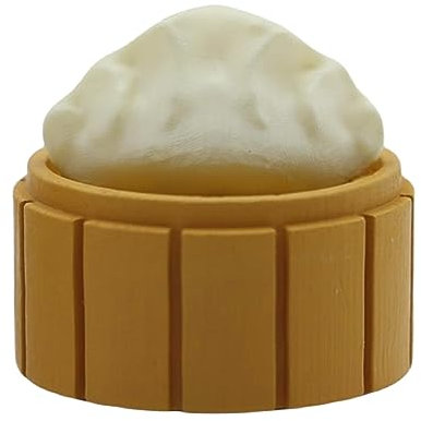 Cmokifuly Custom Keycaps 3D Steamed-Dumpling,Cute Keys,ESC Key Cap for Mechanical Keyboard OEM R4 Profile Magnetic Interesting Keycaps Shine-Through Base Keycap (Dumpling)