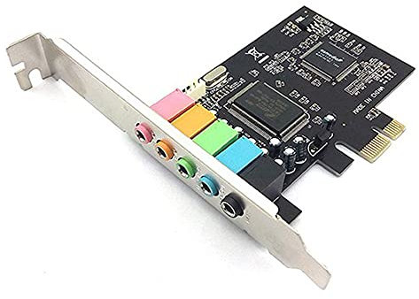 BABOS Carte son interne 5.1 avec support à profil bas, 3D stéréo PCI-E, puce CMI8738 32/64 bits carte son PCI