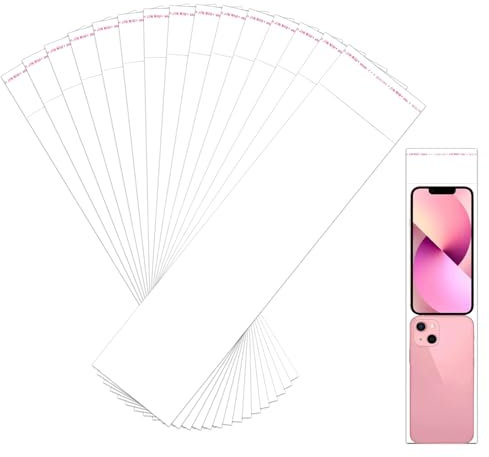 Selbstklebende Zellophanbeutel Lange 200pcs 8x28cm Klebeverschluss Cello Beutel 50µm Klare Cellophantüten Plastiktüten Zellophan Taschen für Bäckerei Bonbons Schmuck Kerzen (5 Größen zur Auswahl)