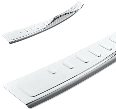 CHROMEMASTER - Ladekantenschutz Stoßstangenschutz - Kompatibel mit VW Tiguan/Tiguan Allspace ab Bj. 2016 | Edelstahl Poliert/Chrom - Lackschutzleiste Sichert den Heckstoßfänger vor Kratzern