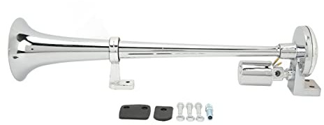 Aramox 12 Volt Hupe Single Air Horn Fit für Autos LKW Boote Mot, Universal Single Trompete Luft Kompressor Horn 150DB 12V Super Laut, Air Horn Laute