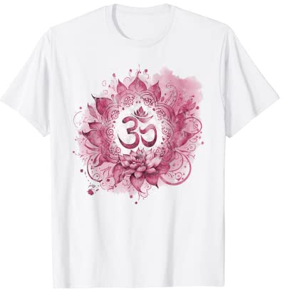 Om Mantra, Buddhismus, Yoga, spirituelles Symbol, rosa Spritzer T-Shirt
