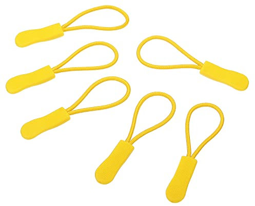 PATIKIL 30Pack Reißverschluss Züge Ersatz Erweiterungskabel Handgriff Befestigung Label Etikett Erweiterung Fixierung Abzieher für Gepäck Rucksäcke Jacken Gelb