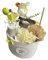 Windeltorte mit Name - Kuschtiere mini - Geschenk, Babyparty, Geburt, Taufe, Babygeschenk Sinchns Bastelzauber (Natur Lemon)