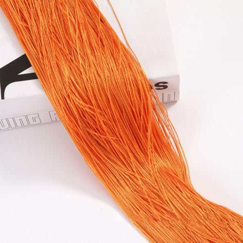 Wambere 2 Stück 1m × 2m Fadenvorhang Linienvorhang Türvorhang Hintergrundvorhang Seilvorhang Schnur Vorhang Gardine Curtain für Fensterdekoration Raumteiler Dekoration Feiertagsdekoration,Orange