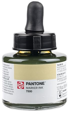 Talens | Pantone Marker-Tinte 30 ml 7500 | Flüssige Tinte + Marker-Nachfüllung | Wasserbasierte, pigmentierte Tinte in 108 Pantone-Farben