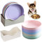 10 Stück Katzennapf,Katzenschüssel,Katzennapf Flach,Fressnapf Katze Futternapf,Runden Katzenteller,Fressnapf Katze,Bunt Katzenfutter Napfset,Cat Plate für Kätzchen und kurzbeinige Katzen