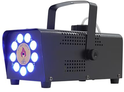 Nebelmaschine 500W, Rauchmaschine mit 12 Farben und 3 Auto-Modus Lichteffekte 9 LED, Mini Nebel Maschine für Bühnen Ballsäle Bar KTV Geburtstagsfeiern Familienfeiern Freizeitbar