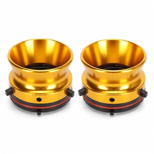 1 Paar Nab Hub Adapter, 25,4 cm Aluminiumlegierung, Nab Hub Adapter Spule auf Spule, Öffner, Nab Reel Hub Adapter für ReVox für Akai für Teac (Gold)
