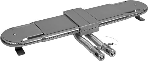 Bruciatore a Tubo Rettangolare di Ricambio Universale Regolabile per Barbecue da 38 cm a 56 cm