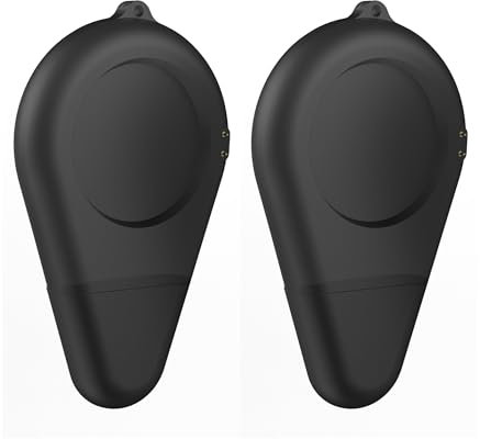 Sikai - Caricabatterie wireless per Xiaomi S3/S2/Watch 2 Pro, caricatore portatile Teardrop con porta USB-A per PC/laptop/computer/caricabatterie/presa USB/spina USB, Xiaomi S3 Wireless Charger (nero