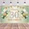 30.Geburtstag Banner Grün Gold,BTZO 30.Geburtstagsbanner,Deko 30 Geburtstag Dekoration Banner Hintergrund für 30 Frauen und Männer Geburtstagsfeier Deko