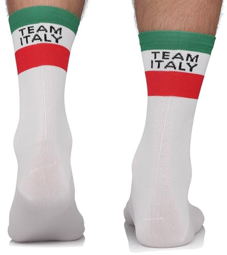 TODO Fahrradsocken Herren und Damen. Atmungsaktive Rennrad Socken. Team Italy Fahrrad Socken, Radsocken Herren (Italy Flag Socken 39-42)