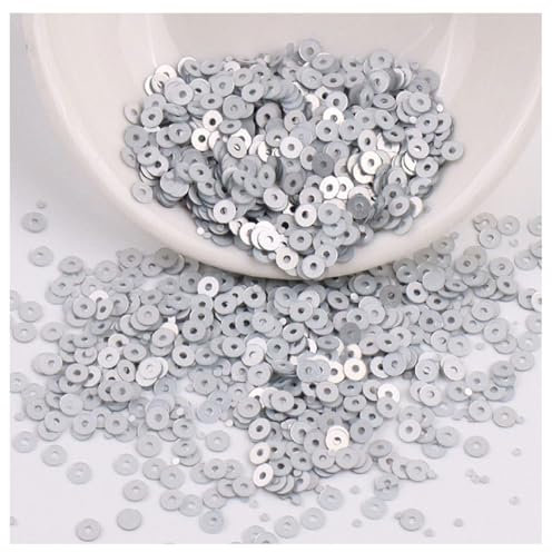 Yurosiay Pailletten zum Basteln 3mm 3000pcs Glitzer Lose Pailletten Bulk zum Aufnähen Kunststoff Runde Pailletten mit Loch für DIY Schmuck Nähen Festtag Kleiderdeko, Nagelkunst