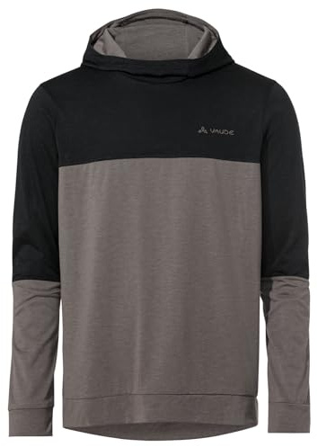 VAUDE Men's Qimsa Hoody, Langarmshirt mit Kapuze, Black/Coconut, XXL