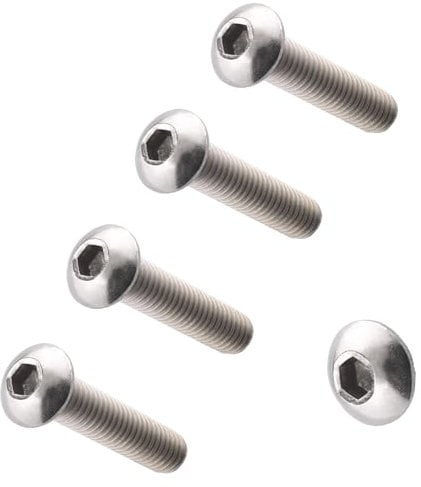 TERF® M8 X 50mm Hex Socket Cap Button Head Machine Screws Stainless Steel A2 (304) Machine Screw M8 (8mm) X 50mm Allen Key Hexagonal Socket Button Head Bolts - Pack of 10