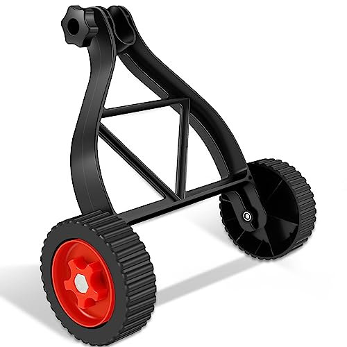Strimmer Wheels Attachment Adjustable Saker Lawn Mower Auxiliary Wheels User-Friendly Weed Trimmer Support Wheel 26mm-28mm Portable Removable Grass Trimmer Wheels for Grass Cutter Gas String Trimmer