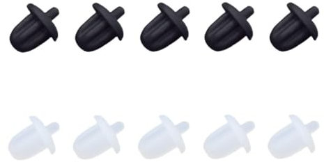 CCeCCe 10 Pack 1/4'' Audio Jack Socket Dust Cap Plug Rubber Cover for 6.5mm 6.35mm Female Port Interface Panel End Terminal PC DVD Microphone Electric Bass Guitar Amplifier Sound Box Speaker