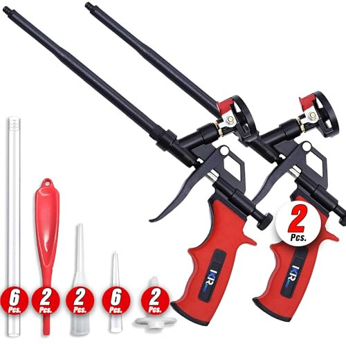 Expanding Spray Foam Gun, 2 Insulation Dispensing Guns + 18 Extenders