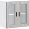 vidaXL Küchen-Hängeschrank mit Glastür Porto Grau Sonoma, Wandschrank Küche, Wandschrank, Oberschrank, Küchenschrank, Hängeschrank, Oberschrank Küche