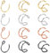 Tucnoeu 12 Stück 3 Stile Fake Piercing Fake Nose Ring Fake Nasenpiercing Edelstahl Nasenring Silber Nasenpiercing Fakes Ring（18G/20G）