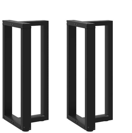 Generisch jiangboyue-4013072 Lot de 2 pieds de table de bar en forme de T en acier Noir 40 x 35 x (90-91) cm