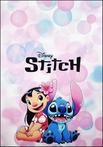 Disney Wand- oder Tischbild, Serie Cartoon Lilo und Stitch Blasen, Kunstdruck auf Holz, 30 x 21 cm