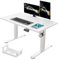 JUMMICO Höhenverstellbarer Schreibtisch 120 x 60 cm mit Kabelwanne, Höhenverstellbar Elektrisch Stehpult mit USB-Buchse, Computertisch, Ergonomischer Steh-Sitz Tisch, Bürotisch, Weiß