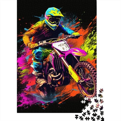 Motorrad-Puzzle, 1000 Teile, Holzpuzzle für Erwachsene und Familien, 1000 Teile (75 x 50 cm)