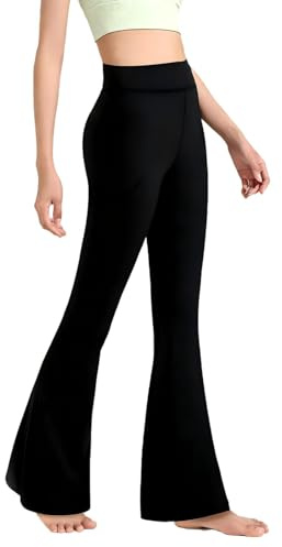 Honeywish Flared Leggings Women High Waisted Yoga Pants – Black Flared Trousers for Women, Stretchy Bootcut Leggings for Workout & Daily Wear