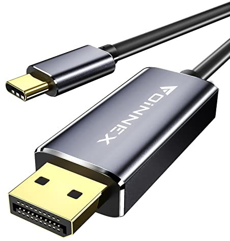 Câble USB C vers DisplayPort 4K@60Hz, 2K@165Hz Thunderbolt 3/4 a DP Câble, USB C 3.1 Type-C to Display Port Cable pour MacBook Pro/Air, iPad Pro, iMac, Surface, Galaxy, XPS, Samsung, 1M/3.3FT