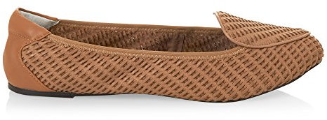 Cocorose Foldable Shoes - Clapham Ladies Leather Ballet Pumps - Tan Brown - Size 7