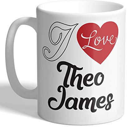 I Love Mugs - I Love Theo James (Heart Design) - Mug, Ceramic, 11fl.oz.