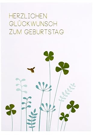 Räder Glücksklee Karte Herzlichen Glückwunsch zum Geburtstag