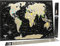 Schwarze Rubbel Weltkarte - Hochwertige Qualität - Rubbelweltkarte Deluxe Edition - Weltkarte zum frei rubbeln - Weltkarte zum Freirubbeln - Rubbelkarte - Landkarte (gold) (61 x 40 cm)