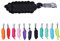 NETPROSHOP Einfarbiger Nylon Strick Führstrick mit Panikhaken Länge 2 Meter Farbauswahl, Farbe:Schwarz