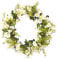 BFYDOAA Couronne de marguerites artificielles de 35 cm pour porte d'entrée, printemps et été, couronne de marguerites en soie pour fenêtre de ferme, décoration murale à suspendre
