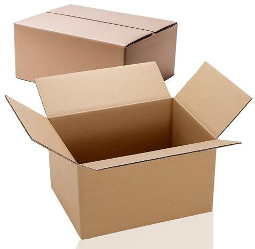 WPTrading - 25 Stück Versandkarton 1-wellig 600 x 600 x 100 mm aus Wellpappe (Nr. 70C) Braun - Pappe Faltkarton für Warenversendung - Paket Kartonage groß (L) - Karton Versandverpackung stabil